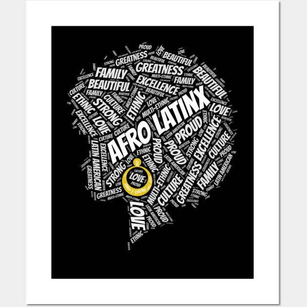 Afro-Latinx Afro Wall Art by blackartmattersshop